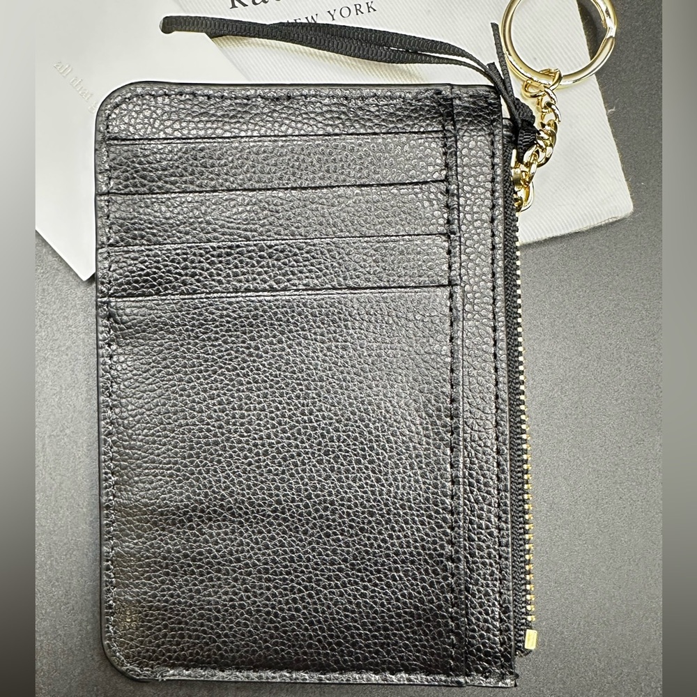 Kate Spade Glittery Black Card Pouch and dusty - Picture 4 of 7